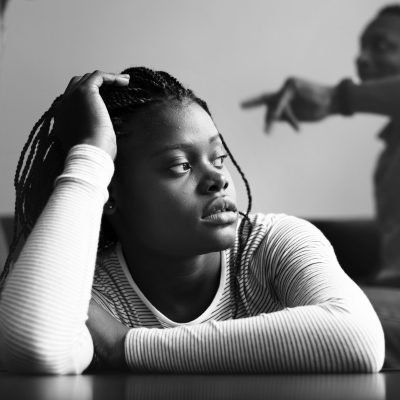 Young girl in an abusive home during covid-19 lockdown